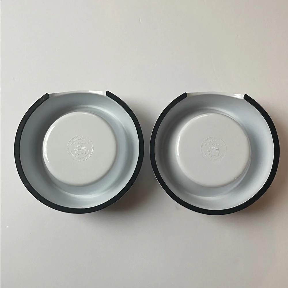 Whisker City Vertical‎ Striped Melamine Cat Snack Bowls